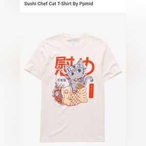 Sushi Chef Cat T-shirt (Hot Topic), NWT